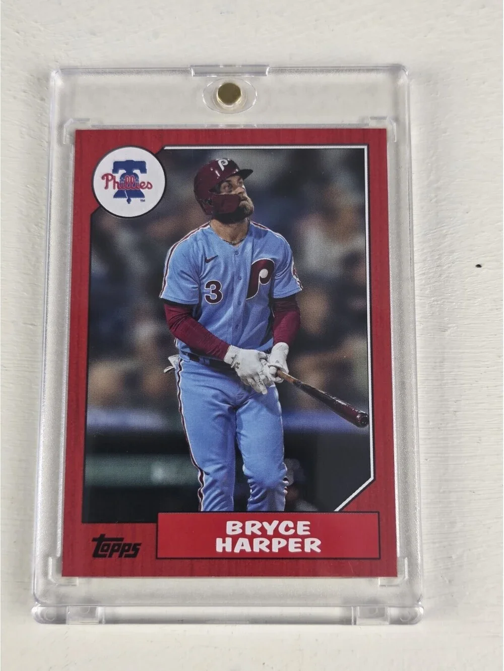 Topps Harper #252 Philadelphia Phillies 1987 Topps Design 1/75 First On Print!